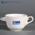 250ml Pure White Logo Personalización Tazas De Café Espresso De Bellas Porcelanas Y Saucers Set